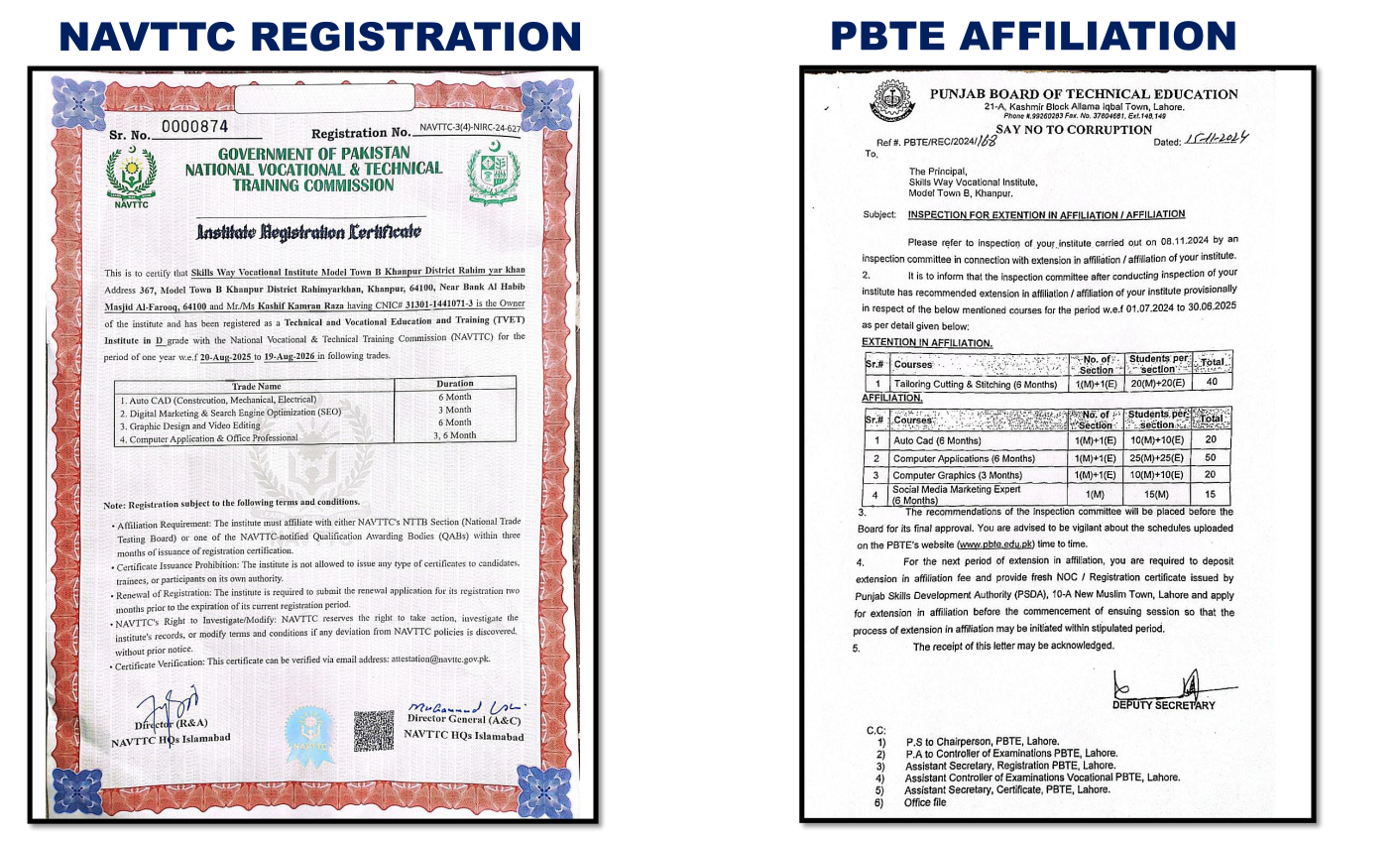 Registration Certificate